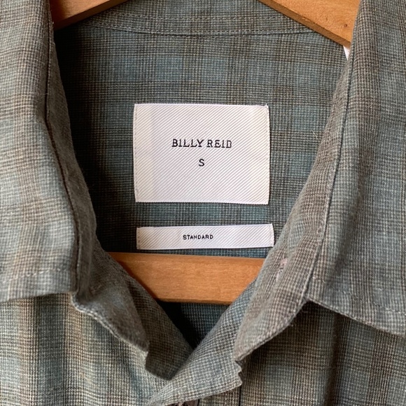 Billy Reid Long Sleeve Button Down, Green, Size Small - Picture 3 of 9